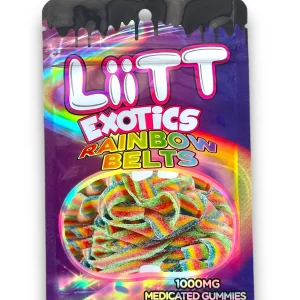Liitt Exotics Gummies Rainbow Belts 1000mg